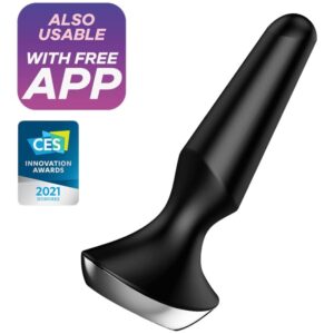 Satisfyer Plug-ilicious 2 ομοίωμα σιλικόνης με δόνηση App Μαύρο