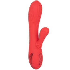 CalExotics – Palisades Passion (Red) — Θερμαινόμενος Rabbit Δονητής με Ταλαντευόμενο Teaser, 3 Ταχύτητες Άξονα & 10 Λειτουργίες, Αδιάβροχος, USB