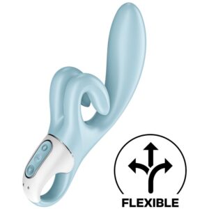 SATISFYER – Touch Me Rabbit Massager Blue | 3 Μοτέρ, 11 Κύματα Αέρα & 10 Δονήσεις, Αδιάβροχο IPX7