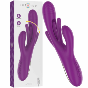INTENSE Apolo Επαναφορτιζόμενο Πολυλειτουργικό Massager Μωβ — 3 Κινητήρες, 7 Δονήσεις & 7 Κινήσεις Γλώσσας, IPX7