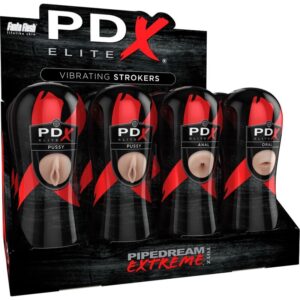 Pdx Elite – Stroker Set 12 Τεμ. Με Δόνηση (6× Ρεαλιστική Είσοδος, 3× Ειδικό Κανάλι, 3× Τύπου Στόματος)