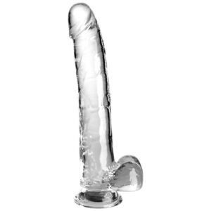 KING COCK - Clear Massager με Βάση Αναρρόφησης 24.8 cm Transparent