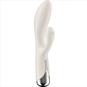Satisfyer Spinning Rabbit 1 Beige — Διπλή Διέγερση G-Spot & Clitoral, 12 Δονήσεις + 5 Περιστροφές, USB Επαναφορτιζόμενο