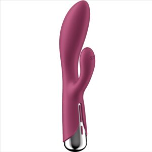 Satisfyer Spinning Rabbit 1 Red — Διπλή Διέγερση G-Spot & Clitoral, 12 Δονήσεις + 5 Περιστροφές, USB Επαναφορτιζόμενο