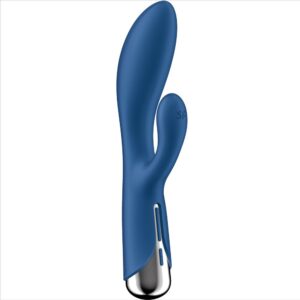 Satisfyer Spinning Rabbit 1 Blue — Διπλή Διέγερση G-Spot & Clitoral, 12 Δονήσεις + 5 Περιστροφές, USB Επαναφορτιζόμενο