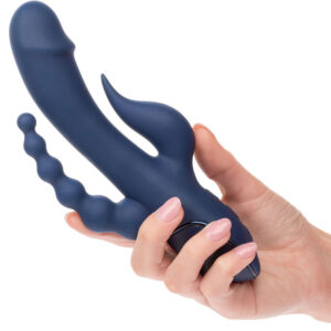 CalExotics – Triple Orgasm Vibrator Μπλε (3 Ταχύτητες, 10 Δονήσεις, Τριπλή Διέγερση, Αδιάβροχο, USB Επαναφορτιζόμενο)