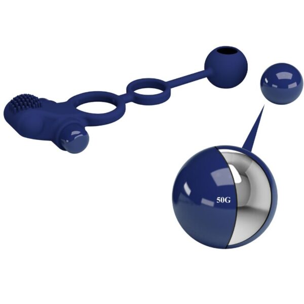 Pretty Love - Remington Double Vibrating Ring with Plug Blue - Image 10