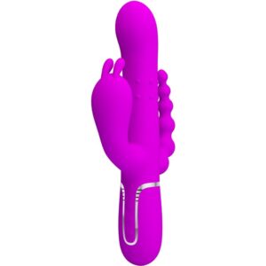 Pretty Love – Cammy Triple Vibrator Πολυλειτουργικό 4-σε-1 Ροζ (7 Δονήσεις + 4 Στροφές)