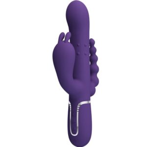 Pretty Love – Cammy Triple Vibrator Πολυλειτουργικό 4-σε-1 Μωβ (7 Δονήσεις + 4 Στροφές)