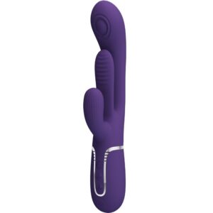 Pretty Love – Shania Triple Rabbit Vibrator Πολυλειτουργικό Μωβ (7 Λειτουργίες, USB Επαναφορτιζόμενο)