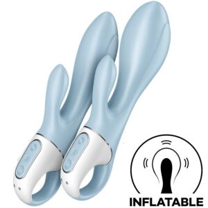 SATISFYER – Air Pump Bunny 1 Ομοίωμα Rabbit με δόνηση & δυνατότητα φουσκώματος Μπλε