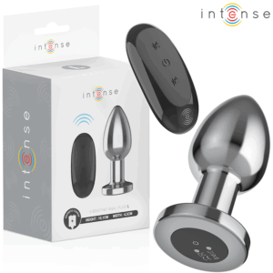 Intense - Anal Plug 10 Δονήσεις Μεταλλικό Με Τηλεχειριστήριο L
